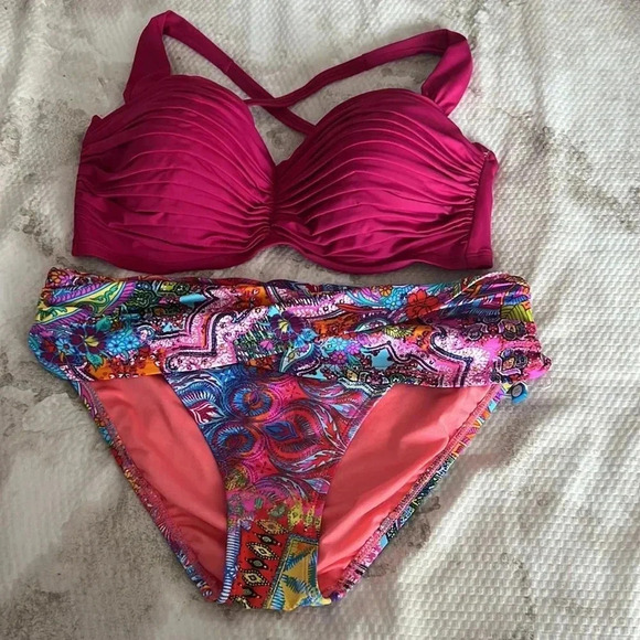 Bleu Rod Beattie Shirred Underwire Bikini Top and Bikini Bottom - Picture 6 of 9